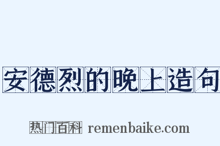 安德烈的晚上造句是什么意思的图片